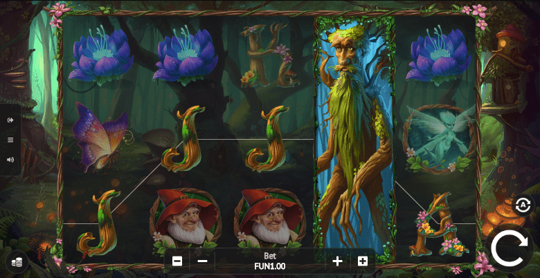 Colorful and lively animations in Faerie Nights slot game from 1x2Gaming.