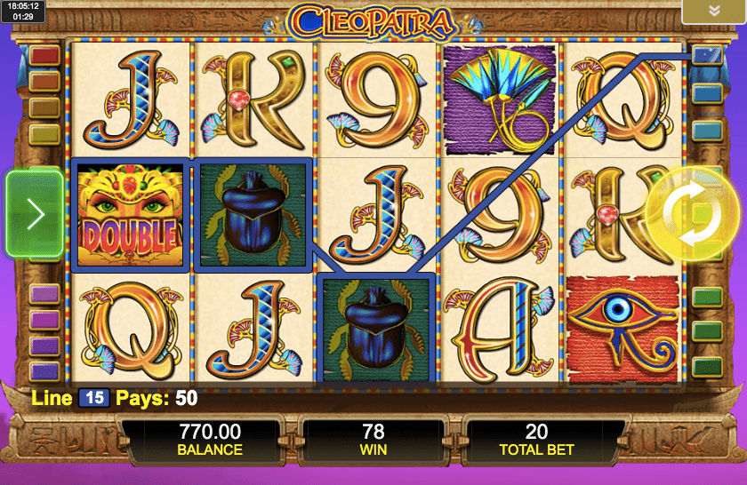 Cleopatra slot from IGT features various bonus combinations, but does not impress visually.