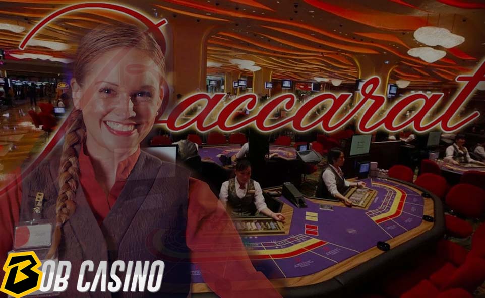 Casino staff member overseeing the Baccarat tables