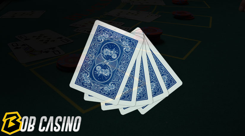 Face Down Cards in Casino Poker Game