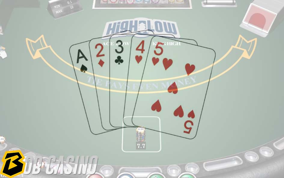 Cards in low poker game