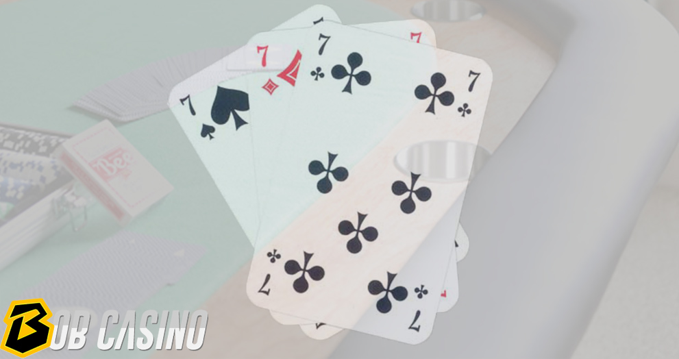 Three of a kind cards on the poker tabke