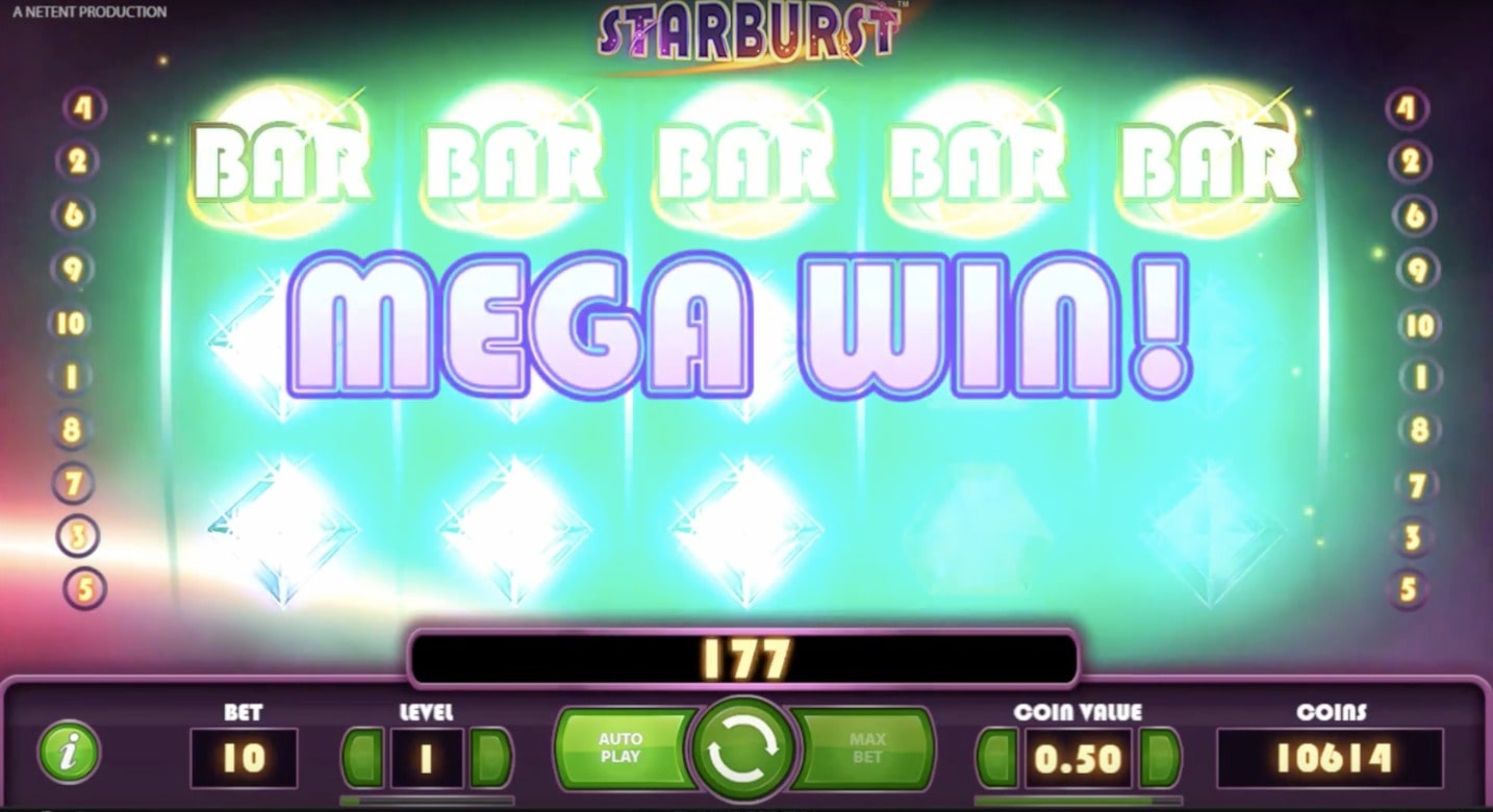 Starburst slot's mega win makes it one of the top winning slot games ever.