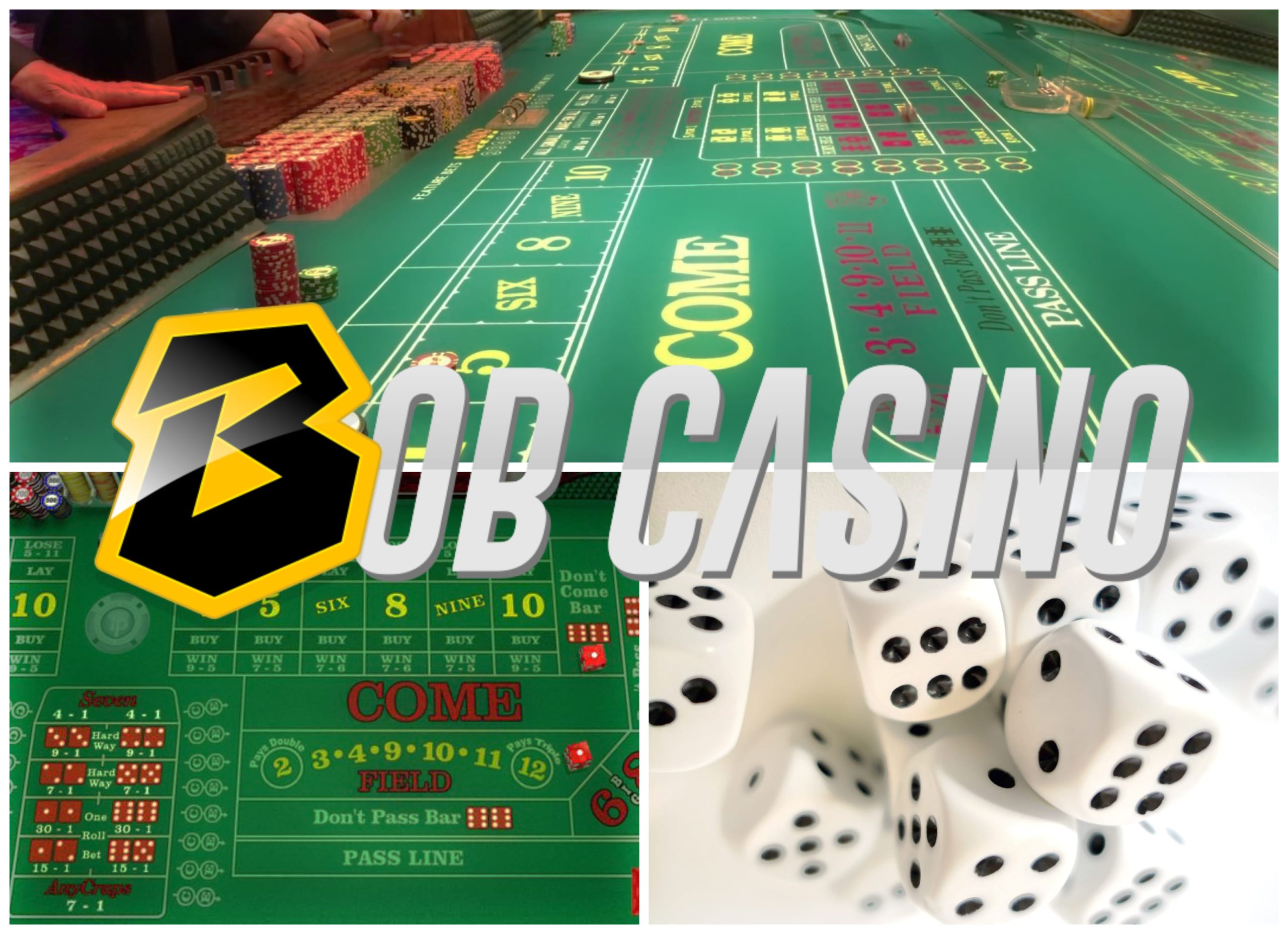 The dice and the table illustrate how to play Craps and how to get familiar with the Craps rules.