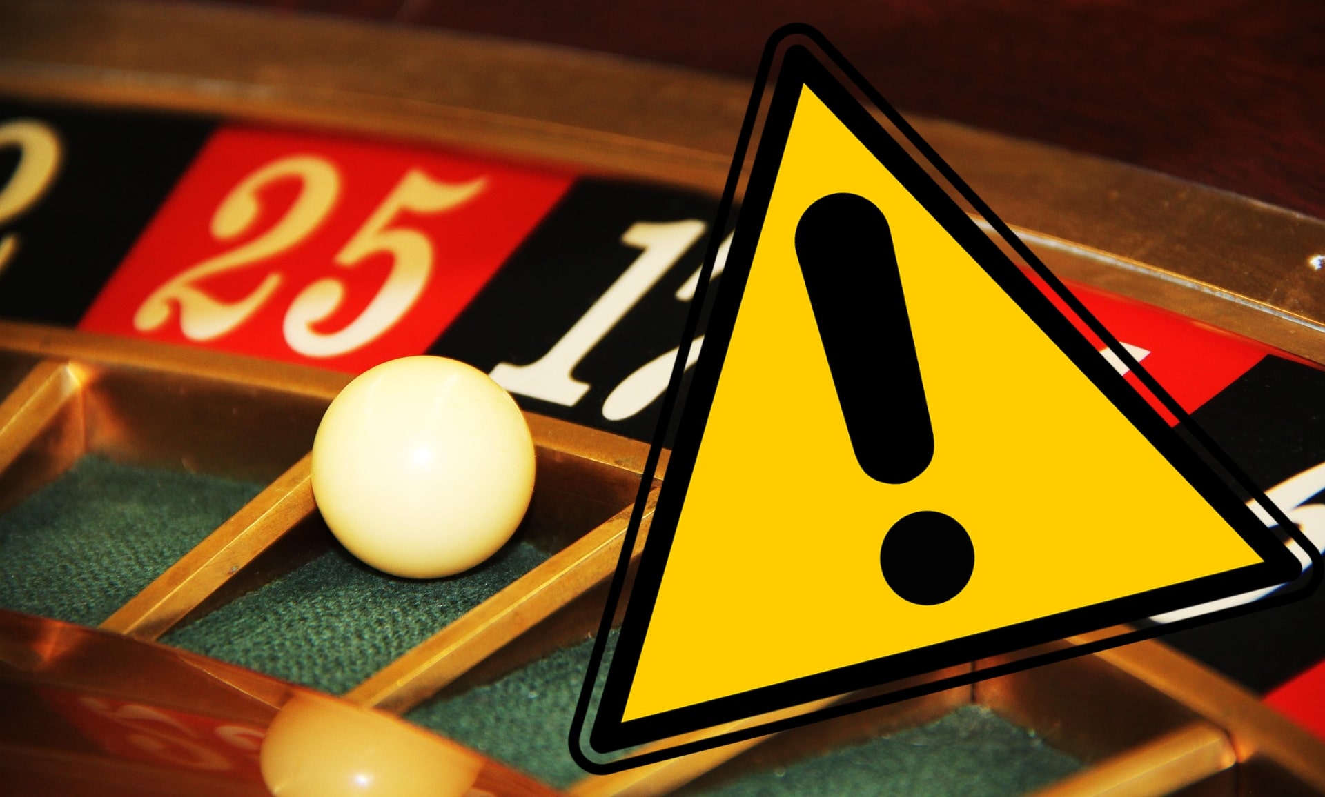 Online Roulette myths and misconceptions hovering above a Roulette wheel.