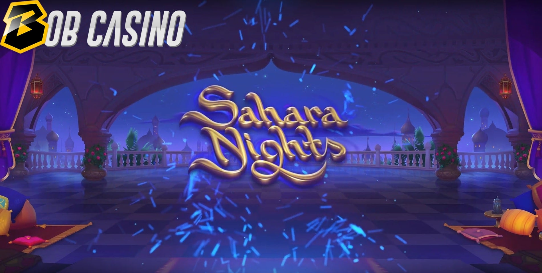 Logo of the new Sahara Nights slot from Yggdrasil.