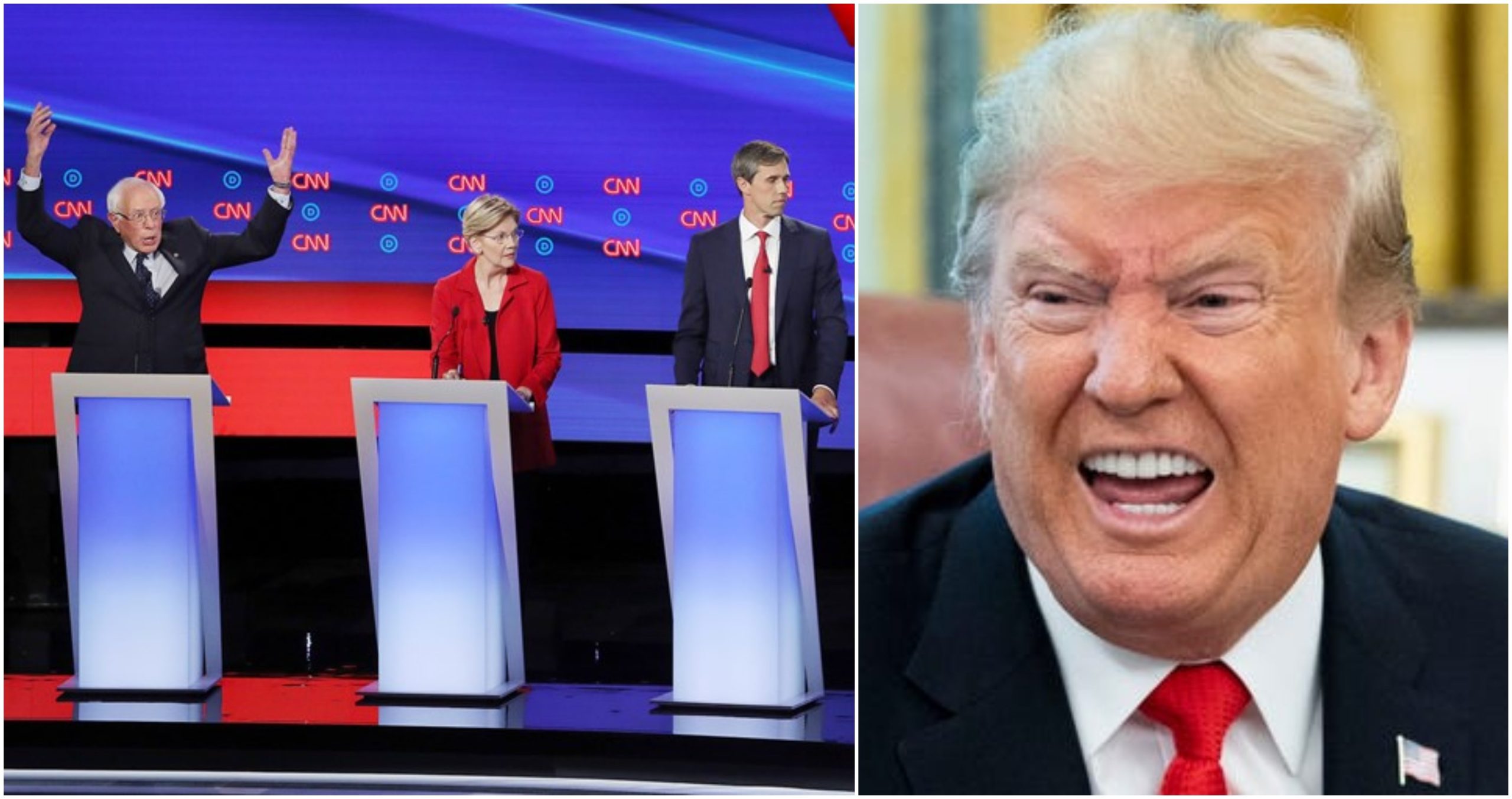 Democratic candidates envy Trump as his odds of being the US President in 2020 rise after debates.