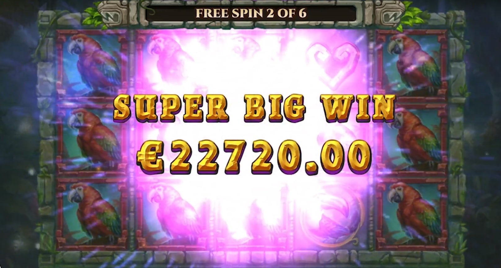 Super Big Win in the Rainforest Magic slot from Play'N Go.