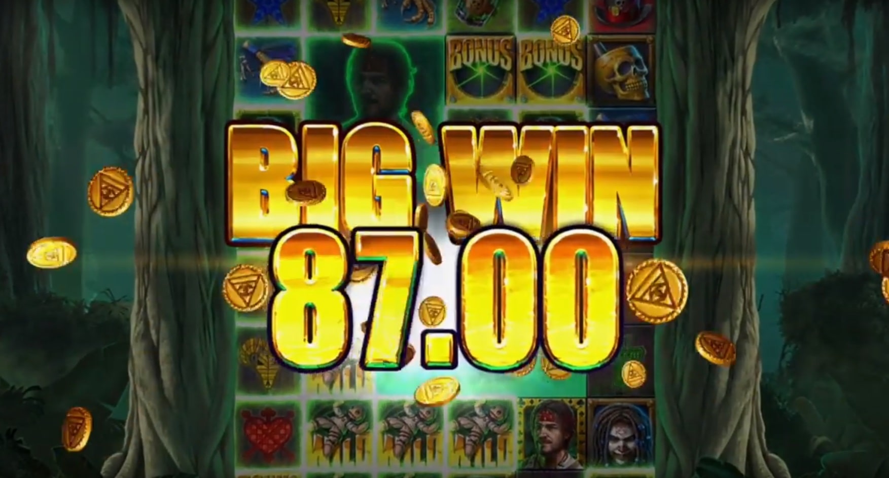 Big win featured in the Voodoo Gold slot from ELK Studios, one of the best new October 2019 slots.