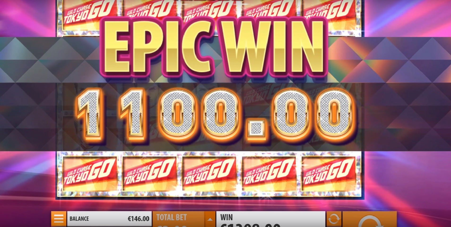 Epic Win in the Wild Chase: Tokyo Go slot, one of the best new slot games of October 2019.