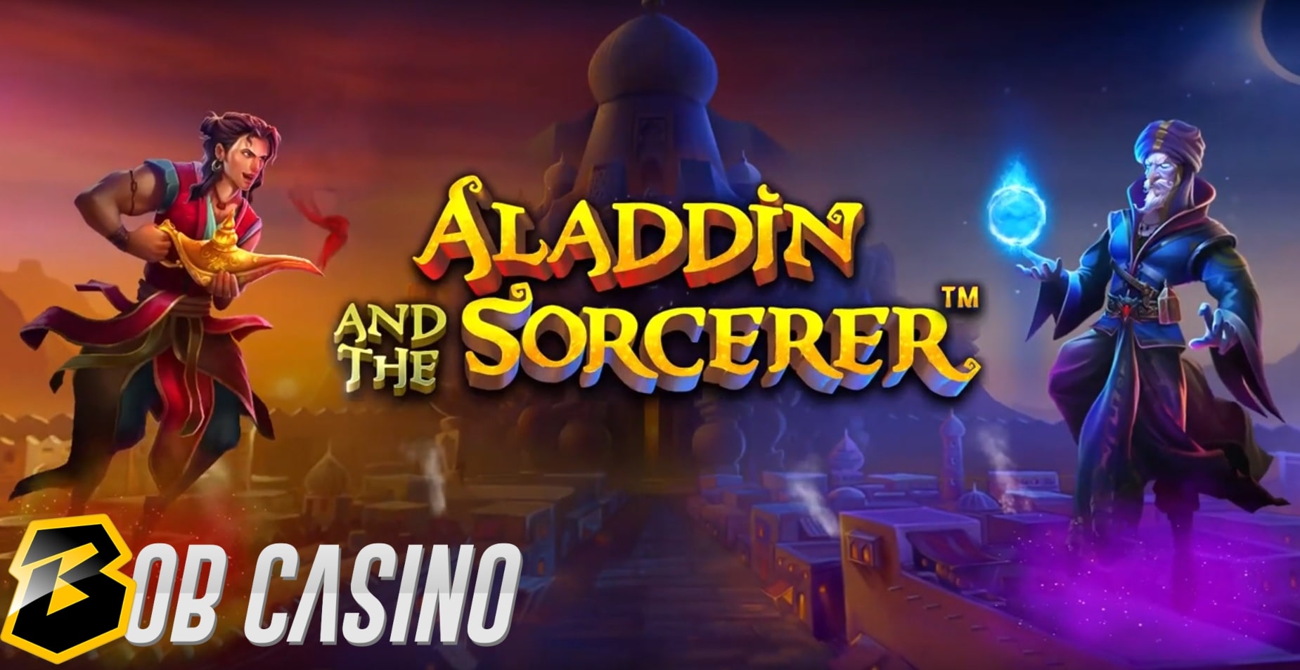 Aladdin and the Sorcerer slot logo from Pragmatic Play.