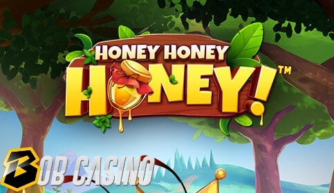 Honey dripping from the Honey Honey Honey! Slot logo.