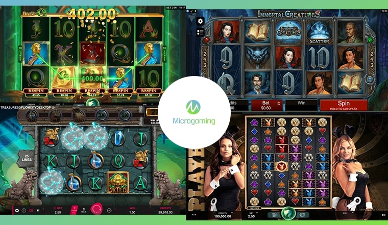 Screenshots from the slots made by one of the best providers in 2019, Microgaming.