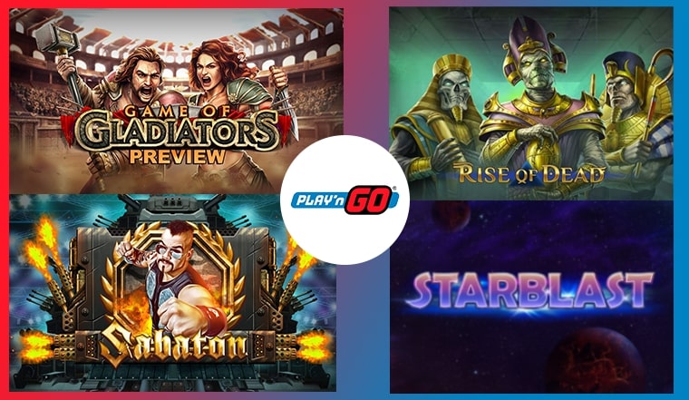 Logos of the best slots from one of the top five slot providers Play’N Go.