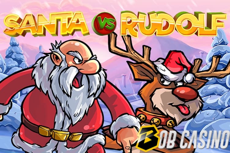 Santa ounching Rudolf in the new Santa vs Rudolf slot.