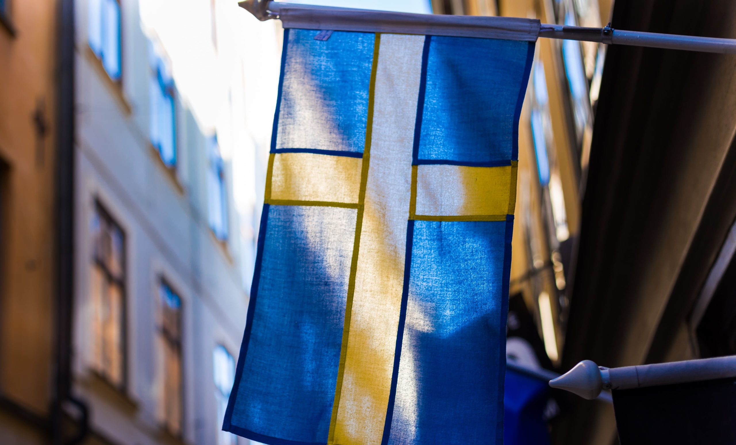 Swedish flag, signaling the new gambling advertising regulation.