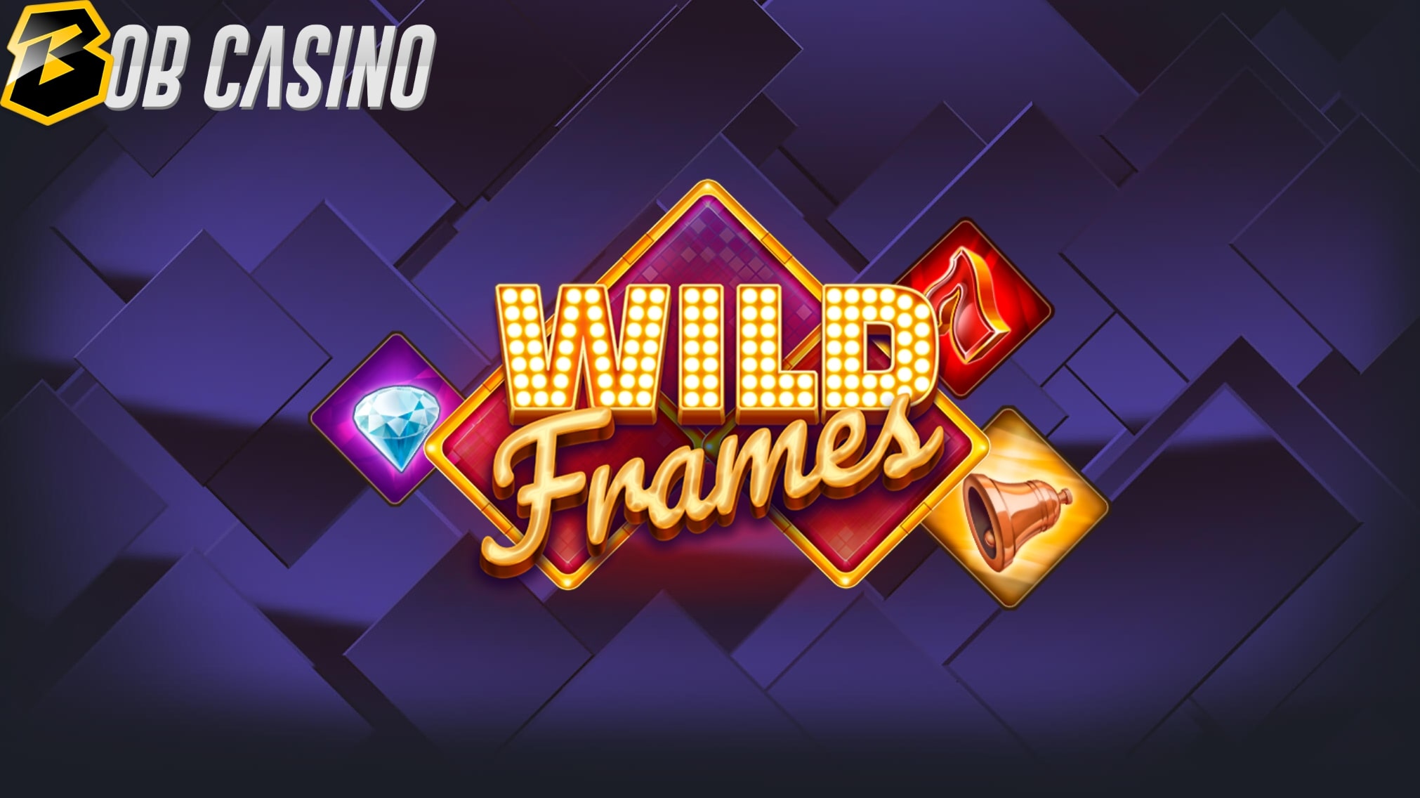 Logo of the new Play'N Go title in Bob's Wild Frames slot review.