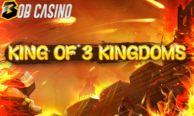 King of 3 Kingdoms slot logo in a review from Bob Casino.