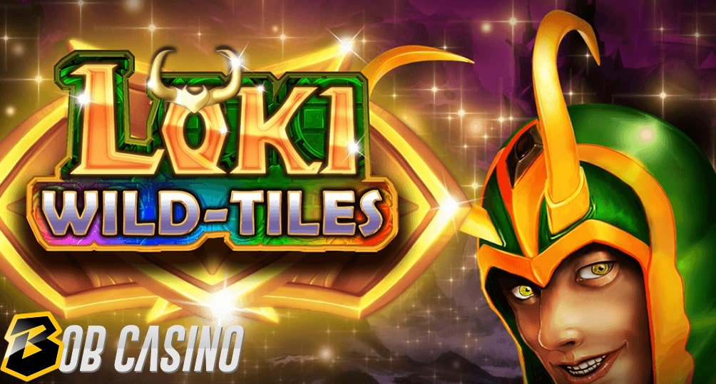 Loki on the logo of Loki Wild-Tiles slot in Bob Casino's review.