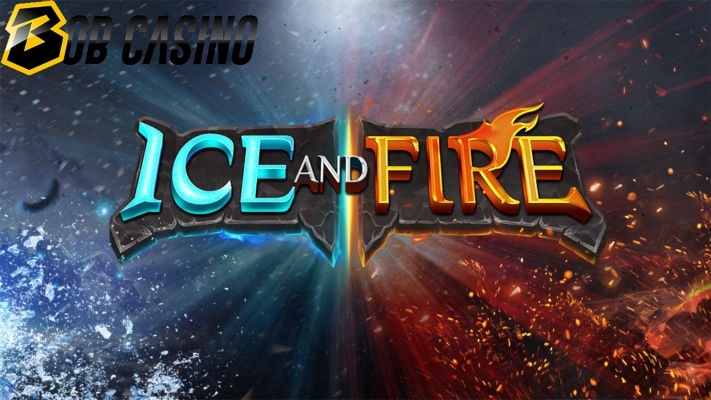 Logo of the Ice and Fire slot game in a review from Bob Casino.