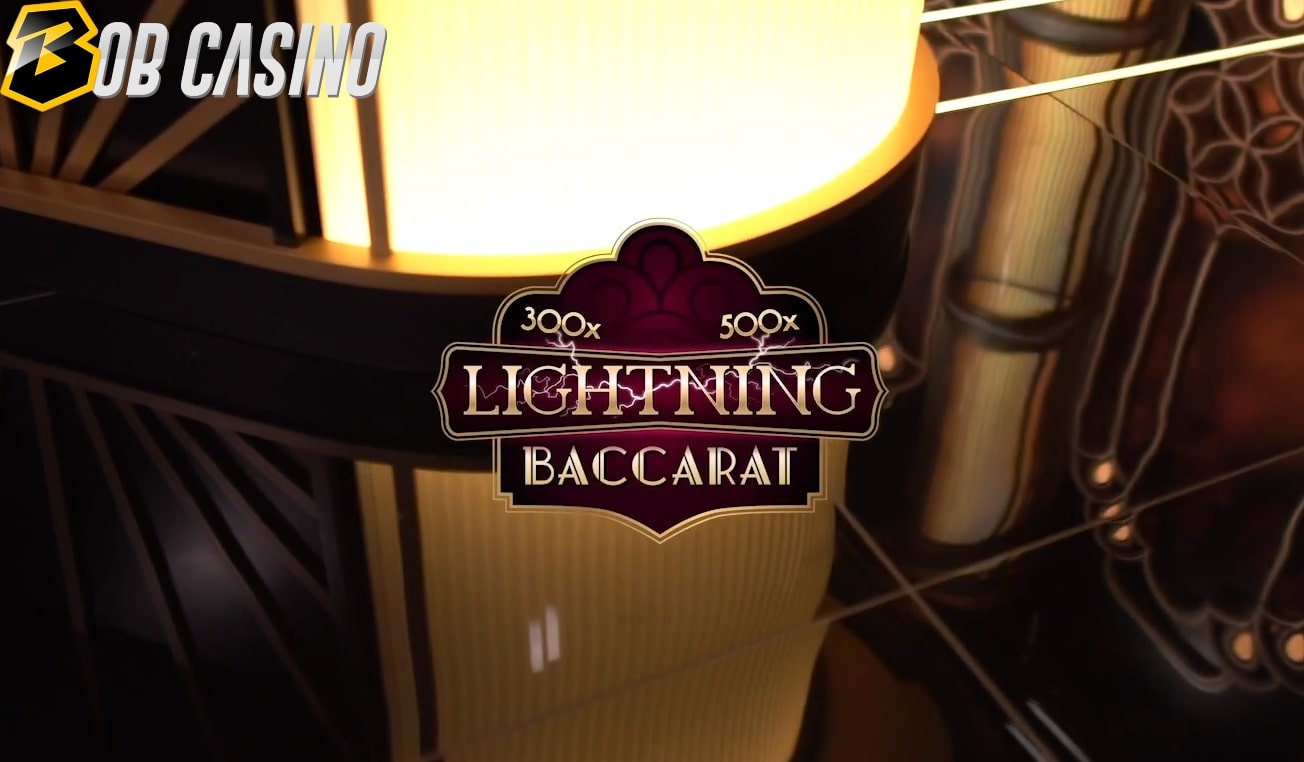 Logo of Lightning Baccarat casino game, just released by Evolution Gaming.