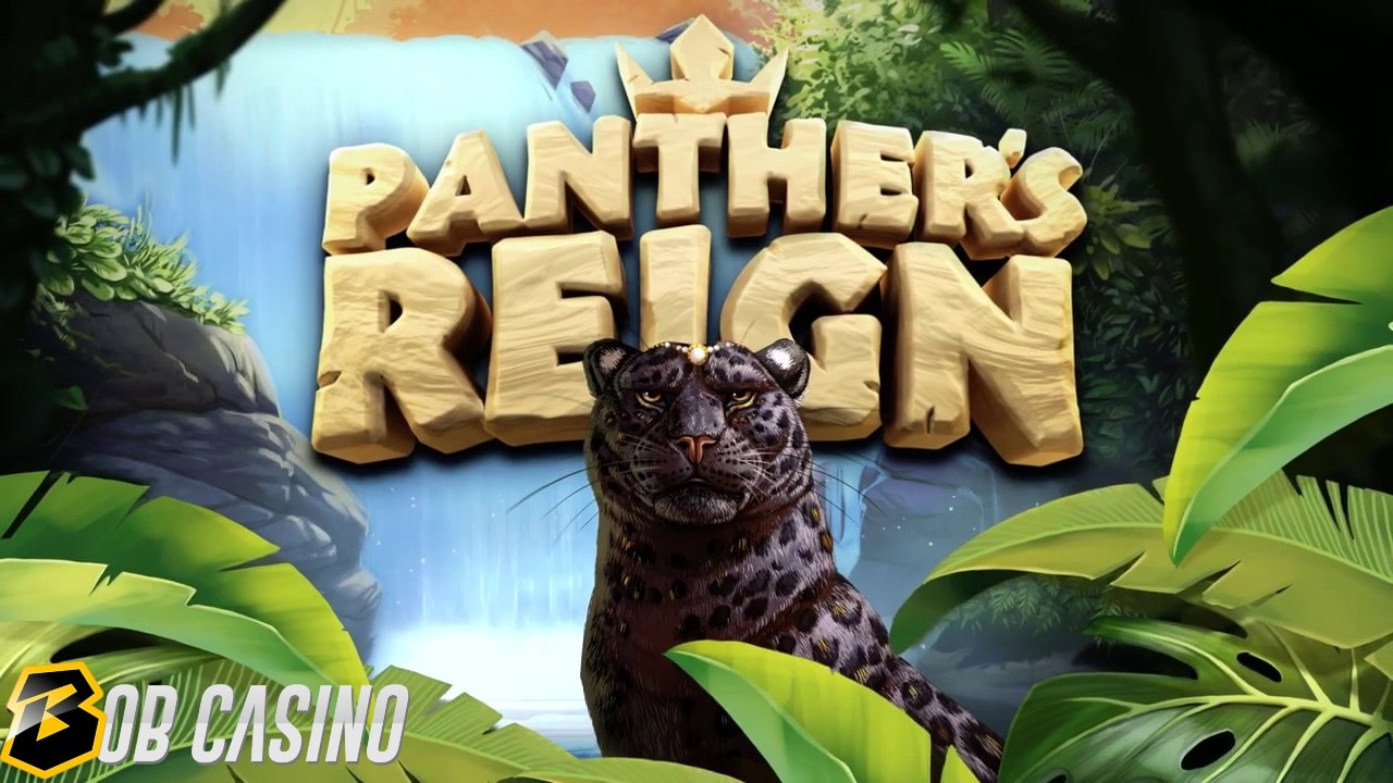 Panther's Reign slot logo in a review from Bob Casino.