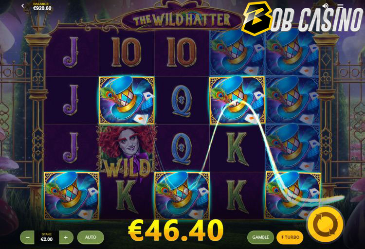 Bonus Round in The Wild Hatter Slot on Bob Casino