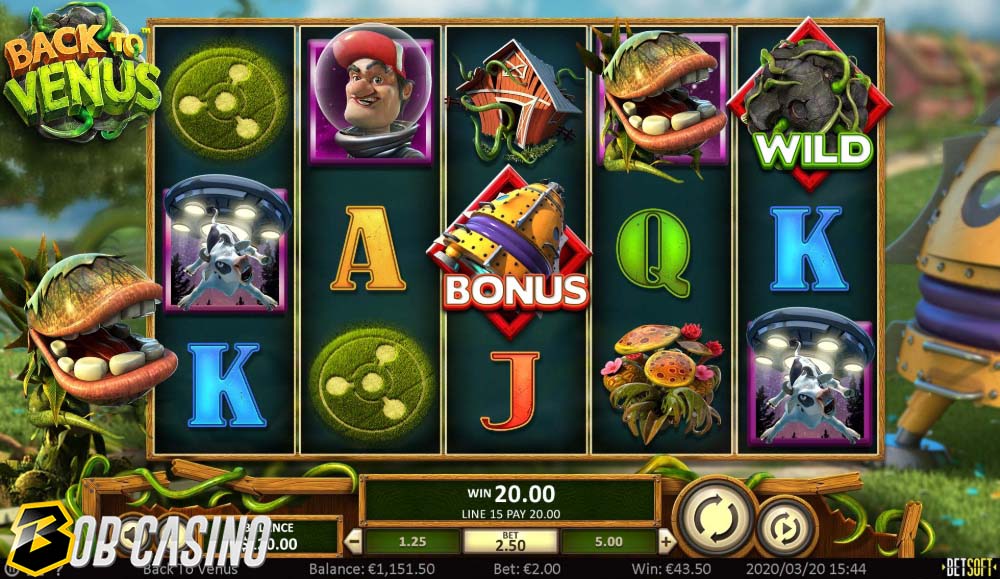 Bonus Round Back to Venus Online Slot on Bob Casino