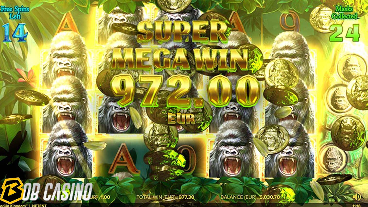 big win in gorilla kingdom on Bob Casino