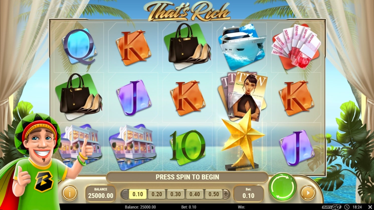 That's Rich slot reels in a free demo mobile version.