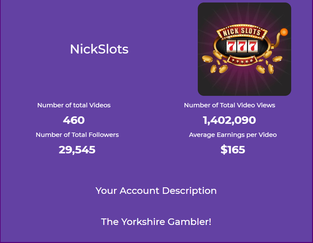 NickSlots twitch income and viewing statistics for January 2021.