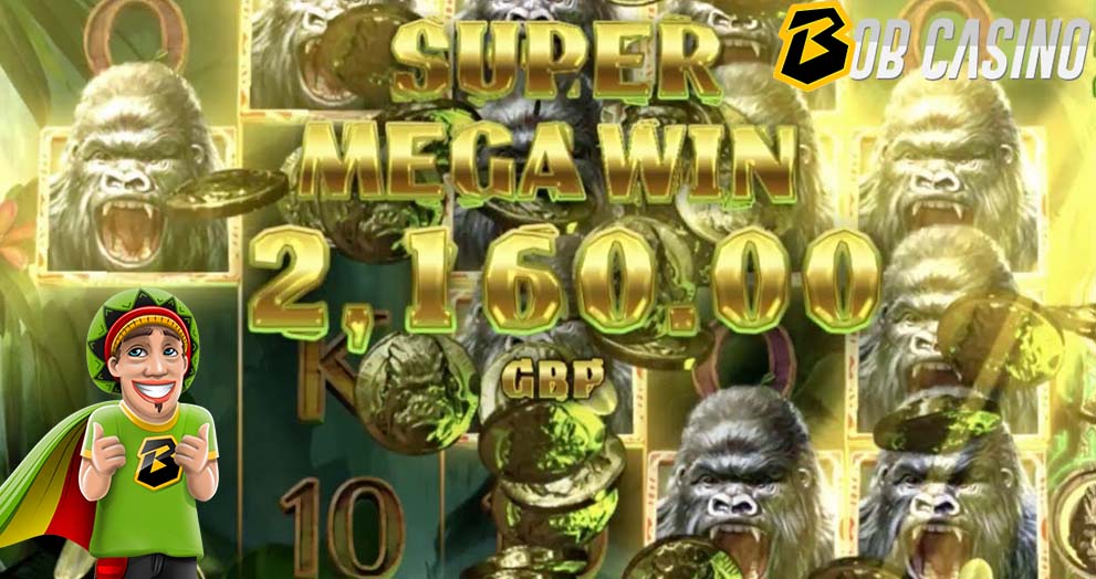 Mega Win in Gorilla Kingdom Slot, new slot released in April 2020