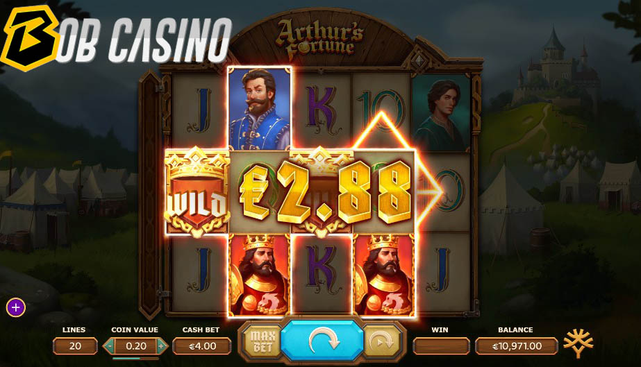 Bonus round in Arthurs Fortune Slot on Bob Casino