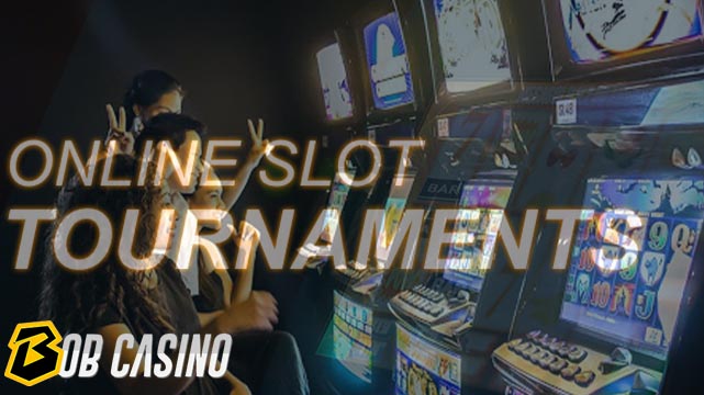 People at online slot tournament in casino