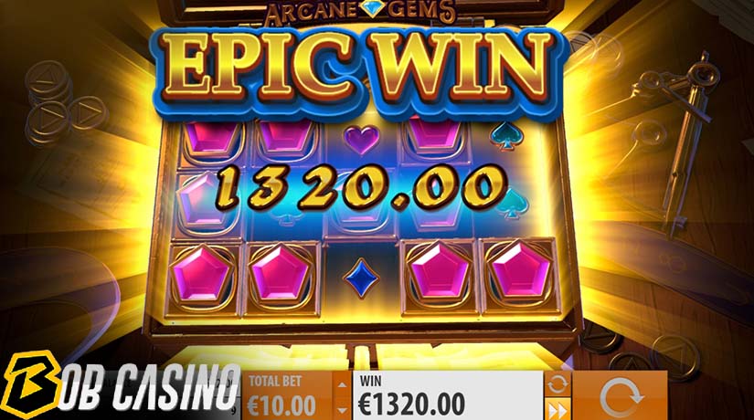 bonus round in arcane gems slot on bob casino