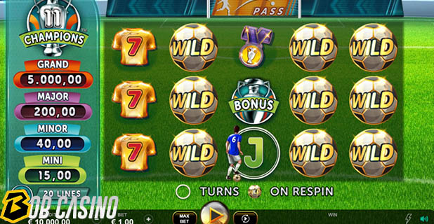 bonus round in 11 champions slot on bob casino