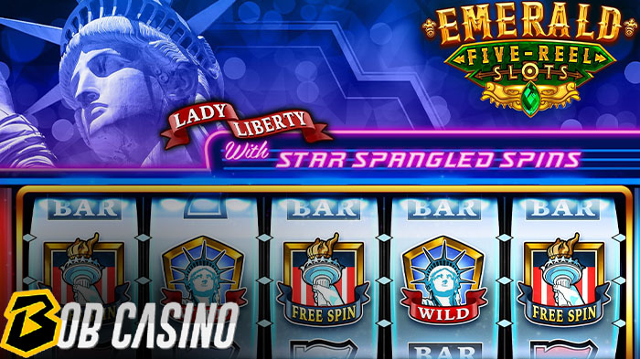 Emerald slot is a prime example of a 5-reel slot machine.