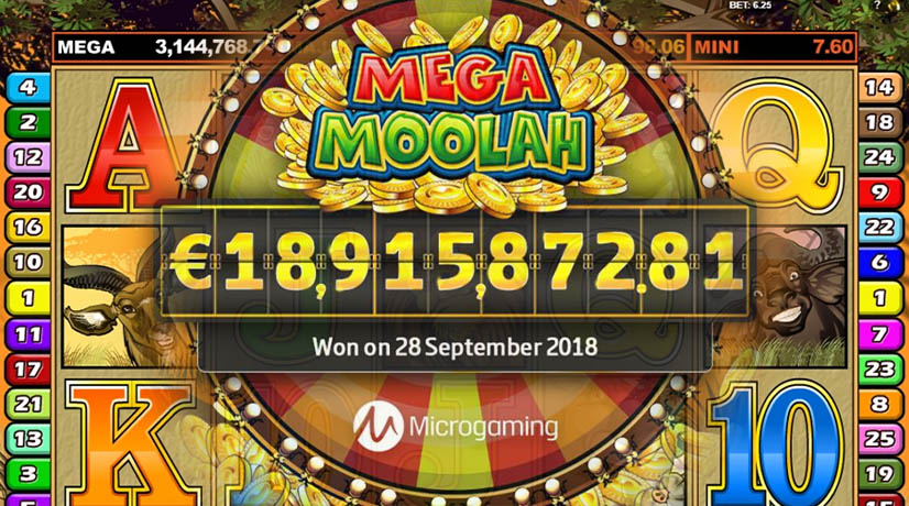 Huge win in one of the best progressive jackpot slots - Mega Moolah.