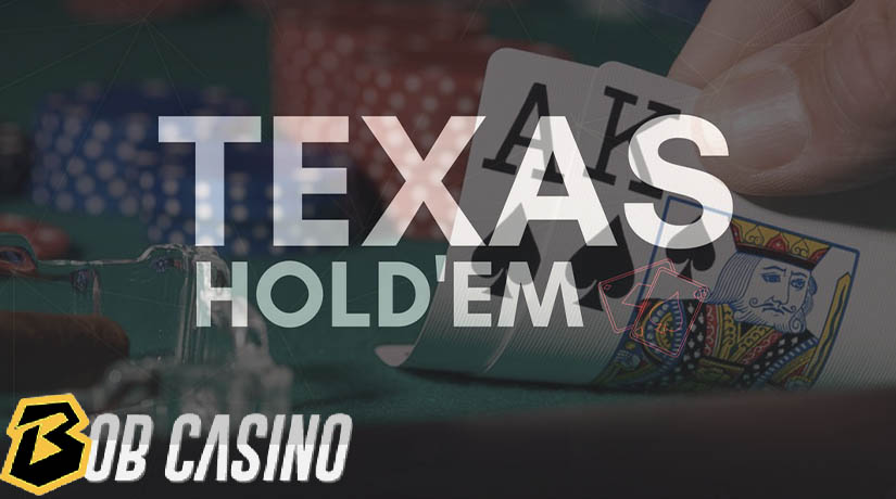 Man Holding Cards in Texas Holdem Poker.