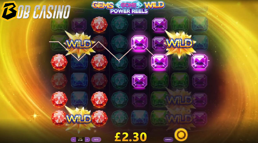 Bonus Round in Gems Gone Wild Power Reels Slot