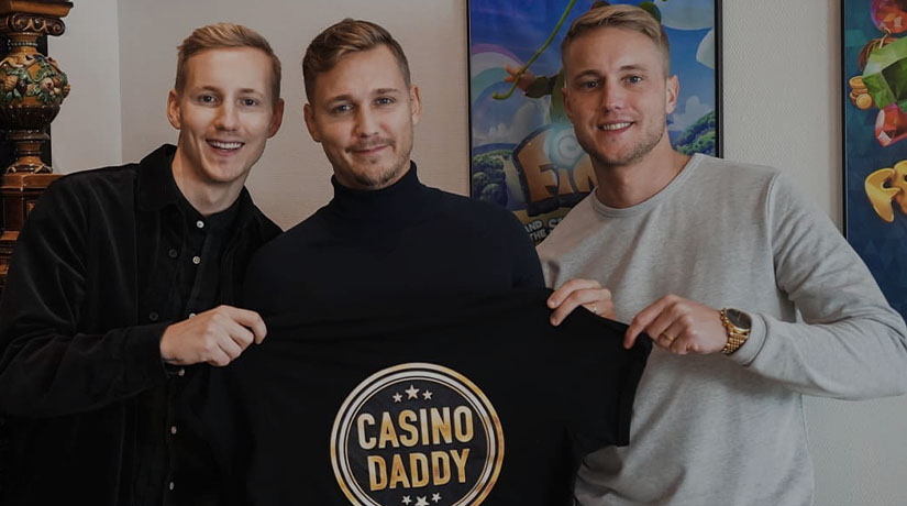 Three CasinoDaddy brothers, Karl Anton, Erik, and Mathias Joelsson