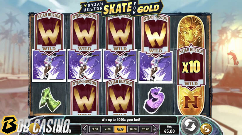 Bonus Round in Skate For Gold Slot on Bob Casino