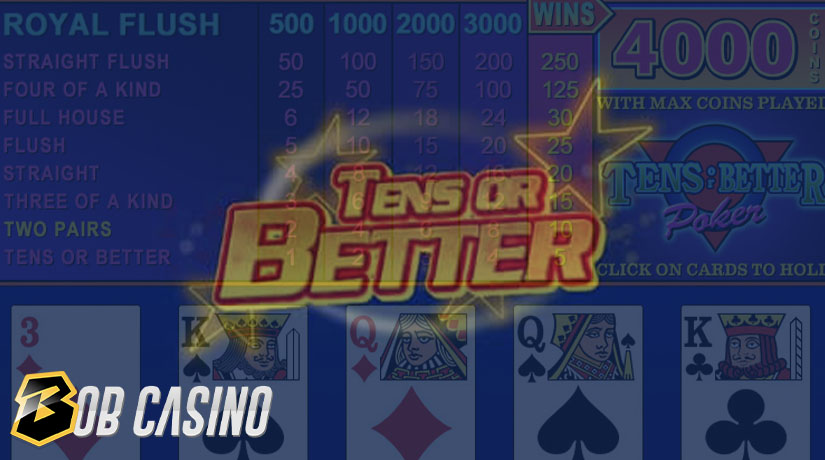 Tens or better poker video game