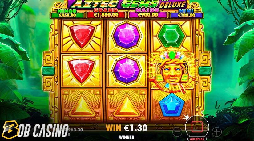 Bonus Round in Aztec Gems Deluxe Slot