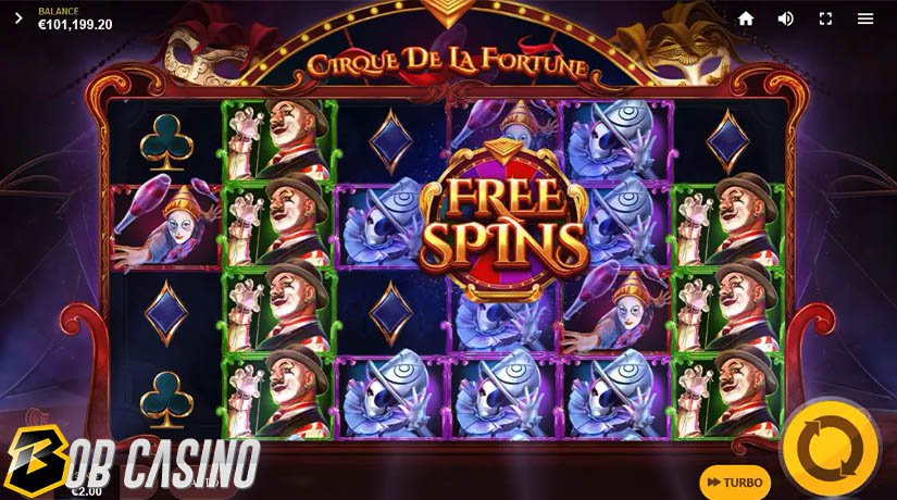 Free Spins in Cirque De La Fortune slot