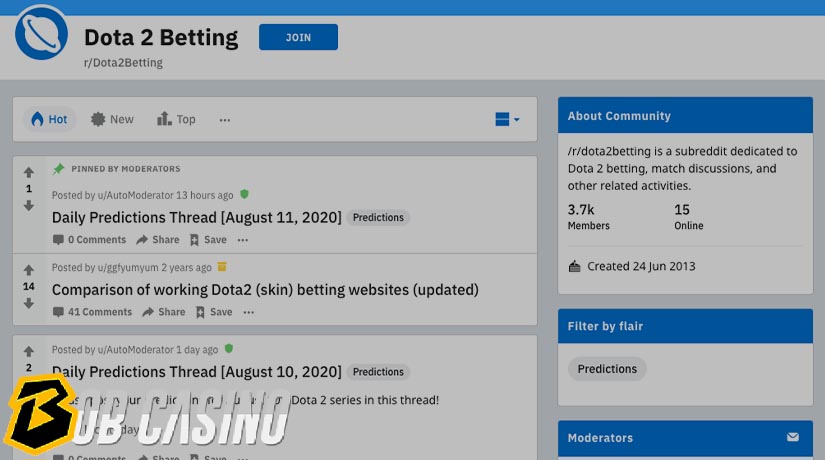 Dota 2 Betting community on Reddit