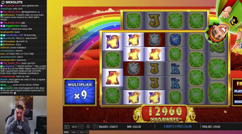 UK Twitch streamer Nickslots big win in Megaways slot