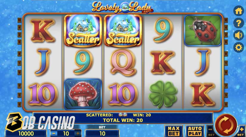 Bonus Round in Lovely Lady Xmas Slot 