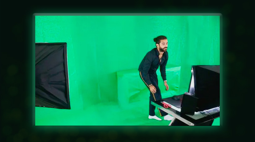 Roshtein's green screen and set up