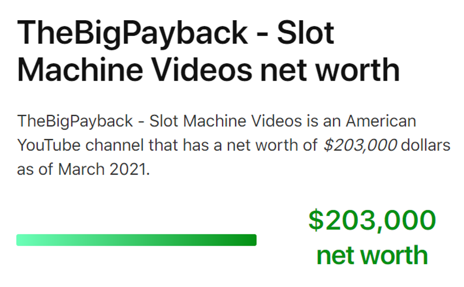 The Big Payback net worth.